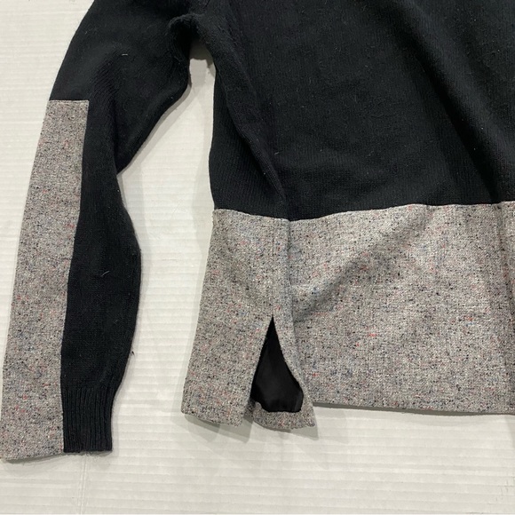 J Crew Cashmere Blend and Tweed Pullover Sweater Women's Small Gray Black 04035 - Picture 5 of 5